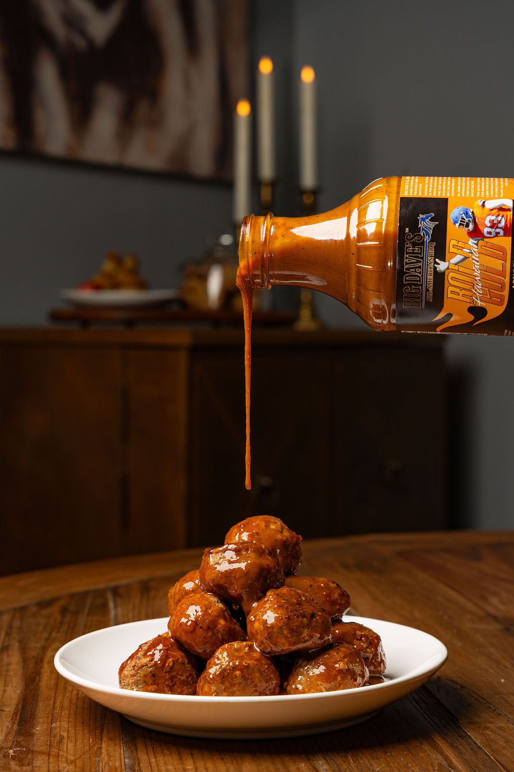 BIG DAVE’S ALL-AMERICAN HAWAIIAN BOLD GOLD BBQ SAUCE (16 OZ. BOTTLES)